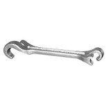 Titan Valve Wheel Wrench, Double-End, Forged Alloy Steel, 8 in OAL, 1/2 in and 21/32 in Openings