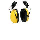 PELTOR Optime 98 Earmuff, 23 dB NRR, Yellow, Cap Mount