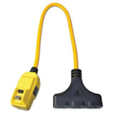 Right Angle GFCI Extension Cord, 2 ft