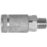 Air Chief Industrial Semi-Auto Coupler, Pipe Thread, 1/4 in Body Size, 1/4 in (NPT) M, Brass