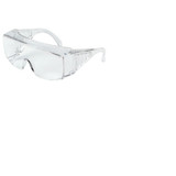 98 Series Safety Glasses, Clear Polycarb Lens/Frame, 150 mm Temple