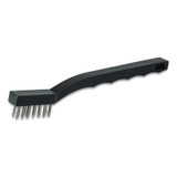 Inspection Brushes, 3 x 7 Rows, Stainless Steel Bristles/Straight Plastic Handle