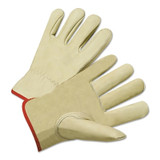 Standard Grain Cowhide Leather Driver Gloves, X-Large, Unlined, Tan