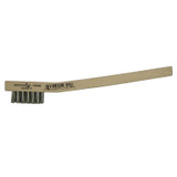 Utility Brush, 3x7 Rows, Stainless Steel Bristles, Wood Block/Handle, Hand Tied