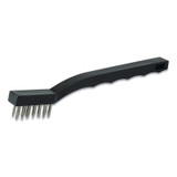 Utility Brush, 3x7 Rows, Stainless Steel Bristles, Plastic Handle, Hand Tied