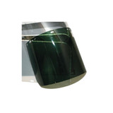 Visor, Dark Green, 8 in x 11 in, Unbound, for Fibre-Metal Head Gear/Cap Adaptors