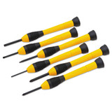 Stanley Tools® 6-Piece Precision Screwdriver Set, Black/yellow 66-052