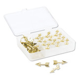 U Brands Fashion Push Pins, Steel, Gold, 0.38", 36/Pack 3083U06-24