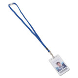 Advantus Breakaway Lanyards, Metal J-Hook Fastener, 36" Long, Blue, 24/Box 97130