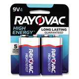 Rayovac® High Energy Premium Alkaline 9v Batteries, 4/pack A16044TK