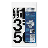 Chartpak® Press-On Vinyl Numbers, Self Adhesive, Black, 3"h, 10/pack 01170