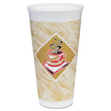 Dart® Cafe G Foam Hot/cold Cups, 20 Oz, Brown/red/white, 500/carton 20X16G