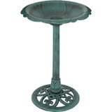 Best Garden Antique Verdigris Flower Pedestal Bird Bath B014-V 703318