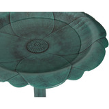 Best Garden Antique Verdigris Flower Pedestal Bird Bath B014-V 703318