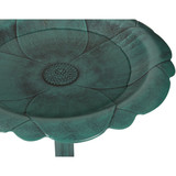 Best Garden Antique Verdigris Flower Pedestal Bird Bath B014-V 703318