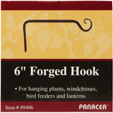 Panacea 6 In. Black Powder-Coated Straight Wrought Iron Hanging Plant Bracket