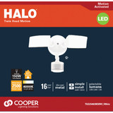 Halo Lumen Selectable White Square Head Motion Activated LED Floodlight Fixture