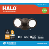 Halo Lumen Selectable Bronze Dusk to Dawn LED Floodlight Fixture