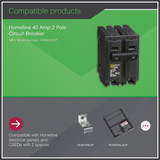 Square D Homeline 40A Double-Pole Standard Trip Circuit Breaker HOM240CP 515108