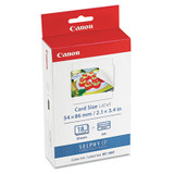Canon® 7741a001 (kc-18if) Ink/label Combo, Black/tri-Color 7741A001