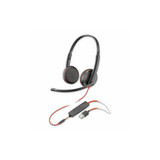 poly® Blackwire 3225 Binaural Over The Head Headset, Black 209747101