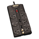 SURGE,8 OUTLET,RJ45,BK