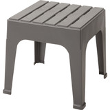 Adams Big Easy Gray 18.9 In. Square Resin Stackable Side Table 258364