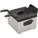 Presto ProFry 3 Qt. Silver Aluminum Dual Basket Deep Fryer 05466 661015
