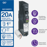 Square D QO 20A Single-Pole CAFCI Dual Function Circuit Breaker