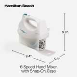 Hamilton Beach 6-Speed White Hand Mixer 62695V 651477