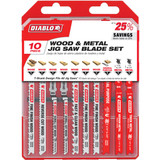 Diablo 10-Piece T-Shank Jig Saw Blade Set for Wood and Metal