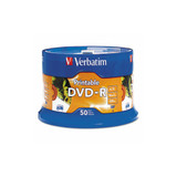 Verbatim® Dvd-R Recordable Disc, 4.7 Gb, 16x, Spindle, White, 50/pack 95137