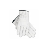 MCR™ Safety Grain Goatskin Driver Gloves, White, X-Large, 12 Pairs 3601XL