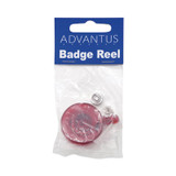 Advantus Translucent Retractable ID Card Reel, 30" Extension, Red, 12-Pack 75471 USS-AVT75471