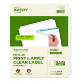Avery® INDEX,IM,12TAB,RCY,5,WHT 11582