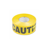 Tatco Caution Barricade Safety Tape, 3" X 1,000 Ft, Black/yellow 10700
