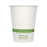 World Centric® Paper Hot Cups, 12 Oz, White, 1,000/carton CUPA12