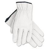 MCR™ Safety Grain Goatskin Driver Gloves, White, Large, 12 Pairs 3601L