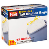 Do it Best 13 Gal. Tall Kitchen White Trash Bag (80-Count) 628018