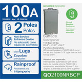 Square D QO 100A Double-Pole Standard Trip Outdoor Enclosed Main Breaker