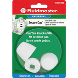 Fluidmaster Secure Cap White Plastic Screw-On Toilet Bolt Caps (2-Pack) 7110T-002-P10 486686