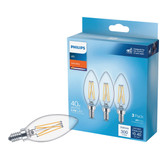 Philips 3pk 40w B11 Led Sw Bulb 567461