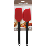 Farberware Classic Red Spoon/Scraper Spatula Set (2-Piece)