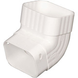 Amerimax 2 In. x 3 In. White Vinyl Front A Elbow M0627