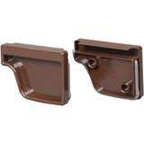 Amerimax 5 In. Traditional K-Style Brown Vinyl Gutter End Cap, Pair M1611