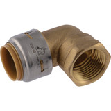 SharkBite 3/4 In. x 3/4 In. Push-to-Connect FNPT Brass Elbow (1/4 Bend) UR314A