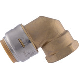 SharkBite 3-4 In. x 3-4 In. Push-to-Connect FNPT Brass Elbow (1-4 Bend) UR314A 415939