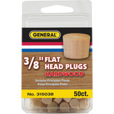 General Tools 3/8 In. Hardwood Flat Head Plug (50-Count)