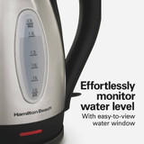Hamilton Beach 1.7L Stainless Steel Electric Kettle with LED Light Ring 41037G 640626