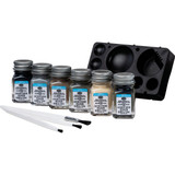 Testors Acrylic Paint Set (Black, Gray, Dark Tan, Olive, Green, Tan) 281228 793504
